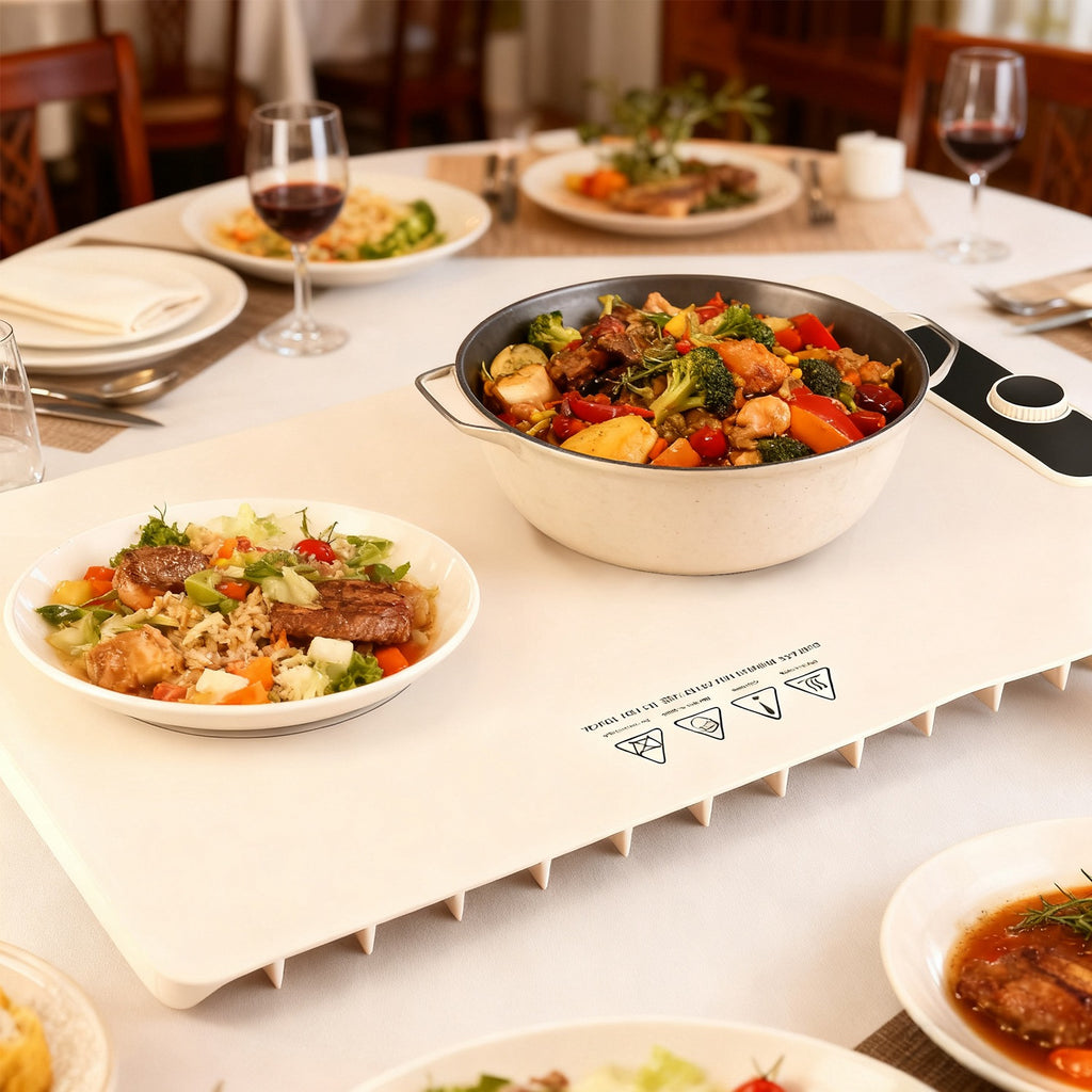 Food Warming Mat, 14 Temp Levels & 10-Hour Timer