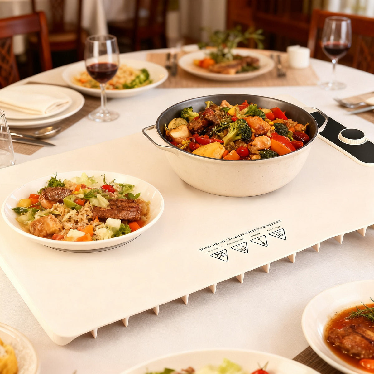 Food Warming Mat, 14 Temp Levels & 10-Hour Timer