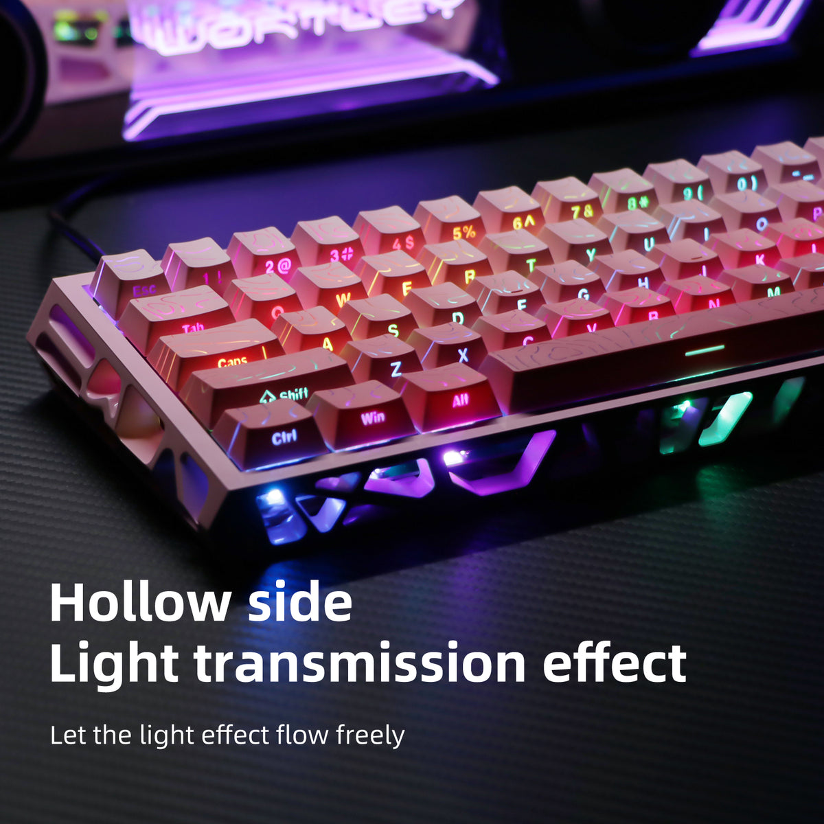 NJ61 Hollow Mechanical Keyboard, 61-Key
