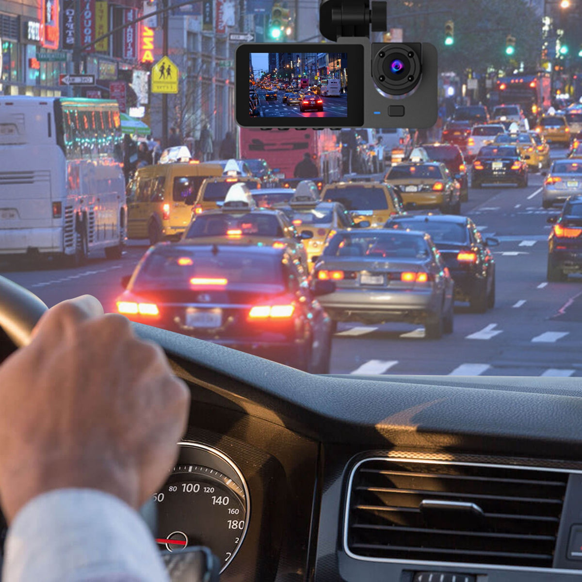3 Channel Dash Cam, Front, Inside and Rear