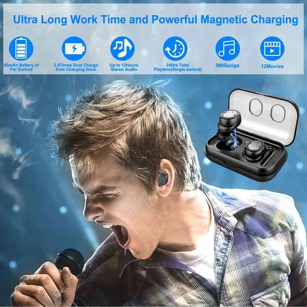 Touch-Control Noise-Cancelling Wireless Earbuds