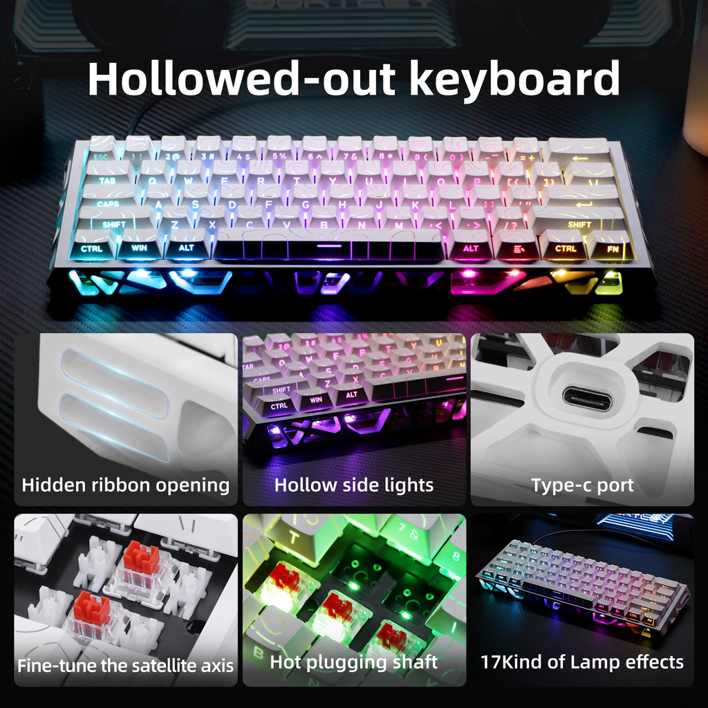 NJ61 Hollow Mechanical Keyboard, 61-Key