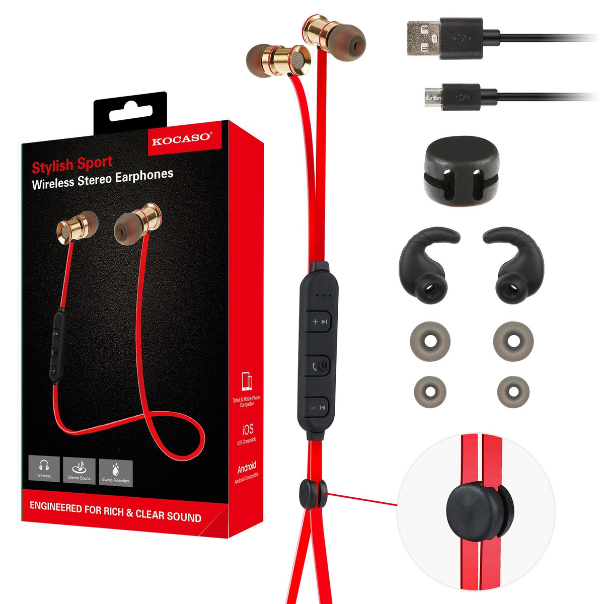 Sport Wireless In-Ear Headphones, Secure Fit