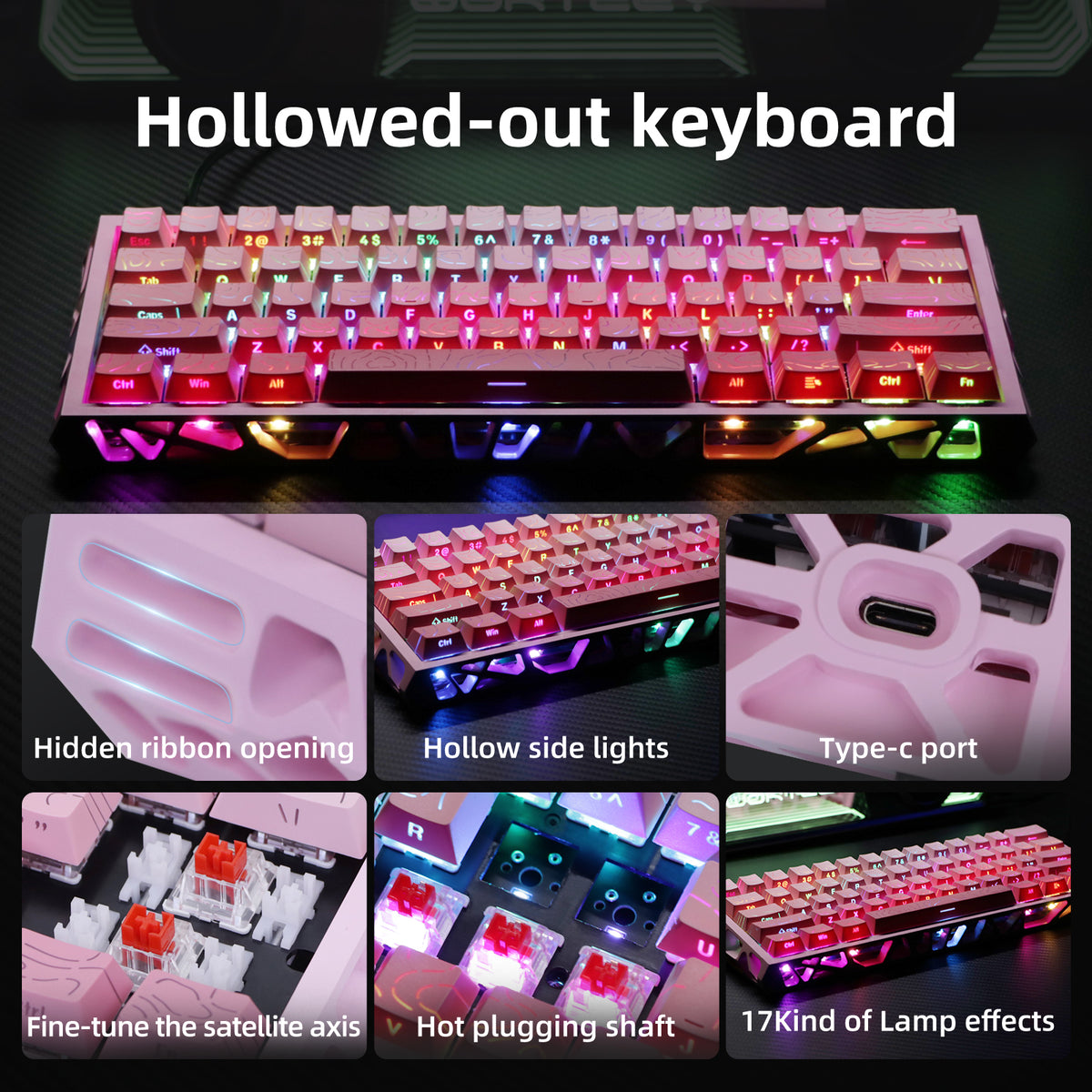 NC61 Magnetic-Switch Mechanical Keyboard, 61-Key