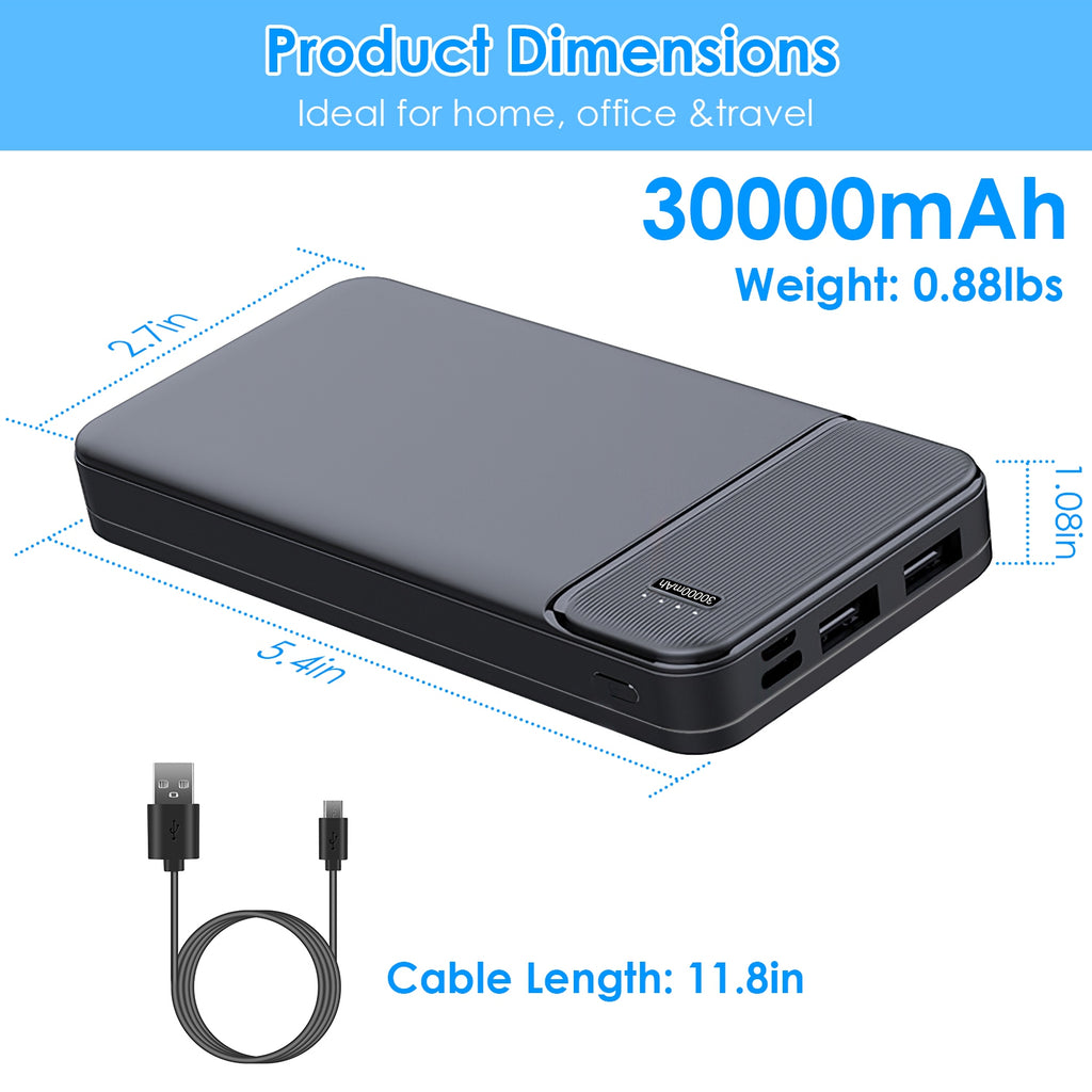 30000mAh Fast-Charging Power Bank