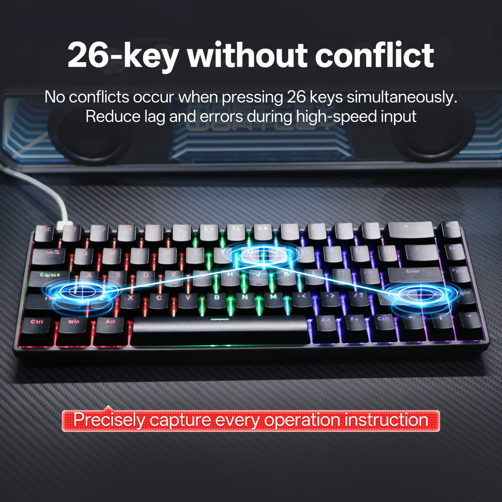 KL61 Mechanical Keyboard, 61-Key Compact