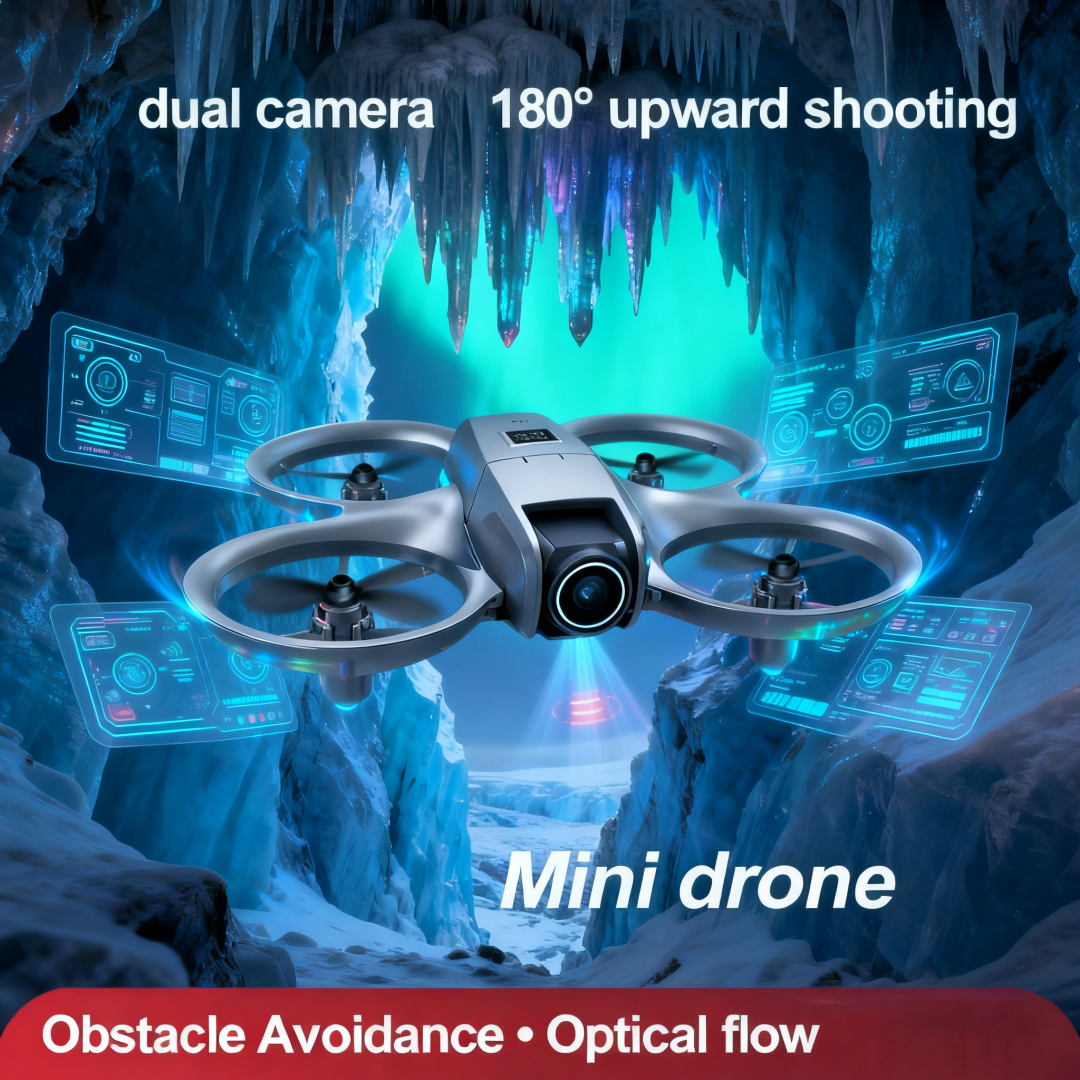 Foldable Mini Drone with Dual 480p Cameras