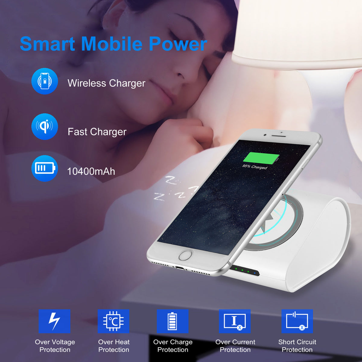 10400mAh Qi Wireless Charging Power Bank