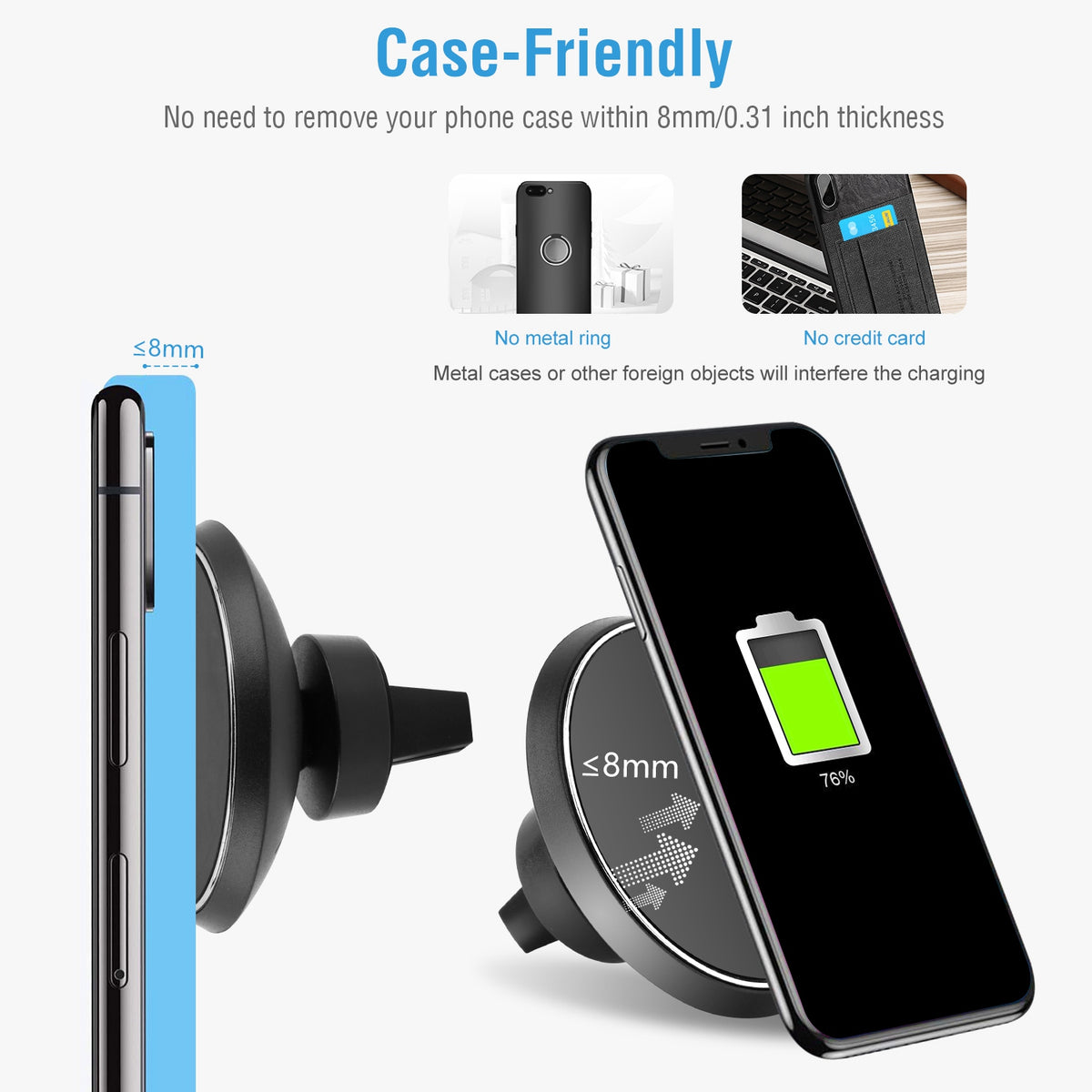 Magnetic Qi Wireless Car Charger