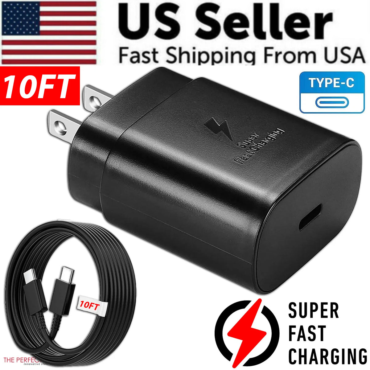 25W USB-C Fast Charging Cable, 10ft