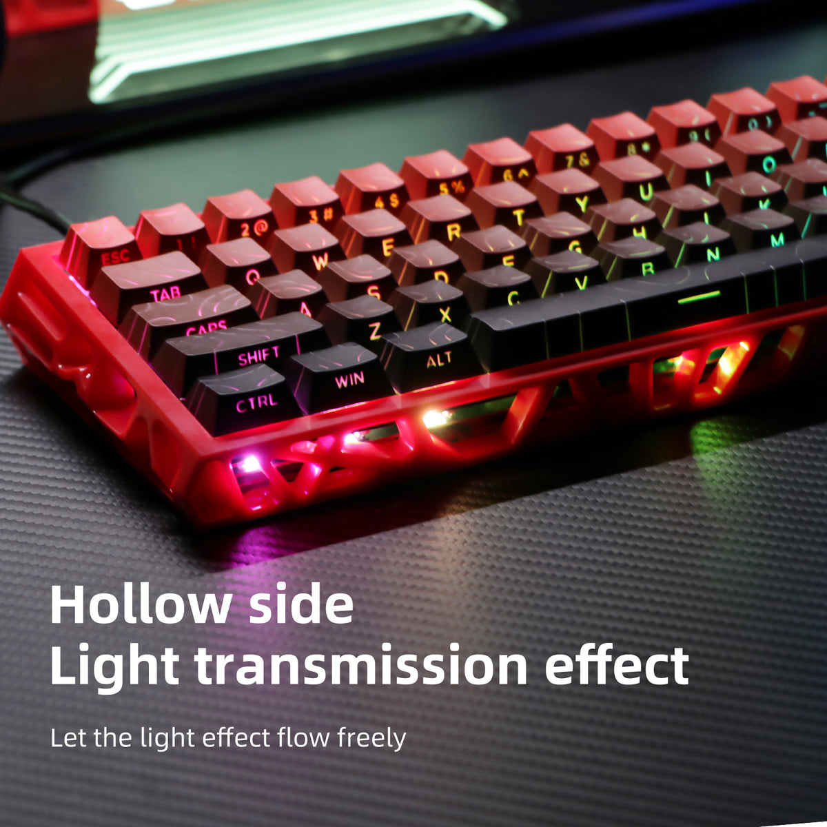 NJ61 Hollow Mechanical Keyboard, 61-Key