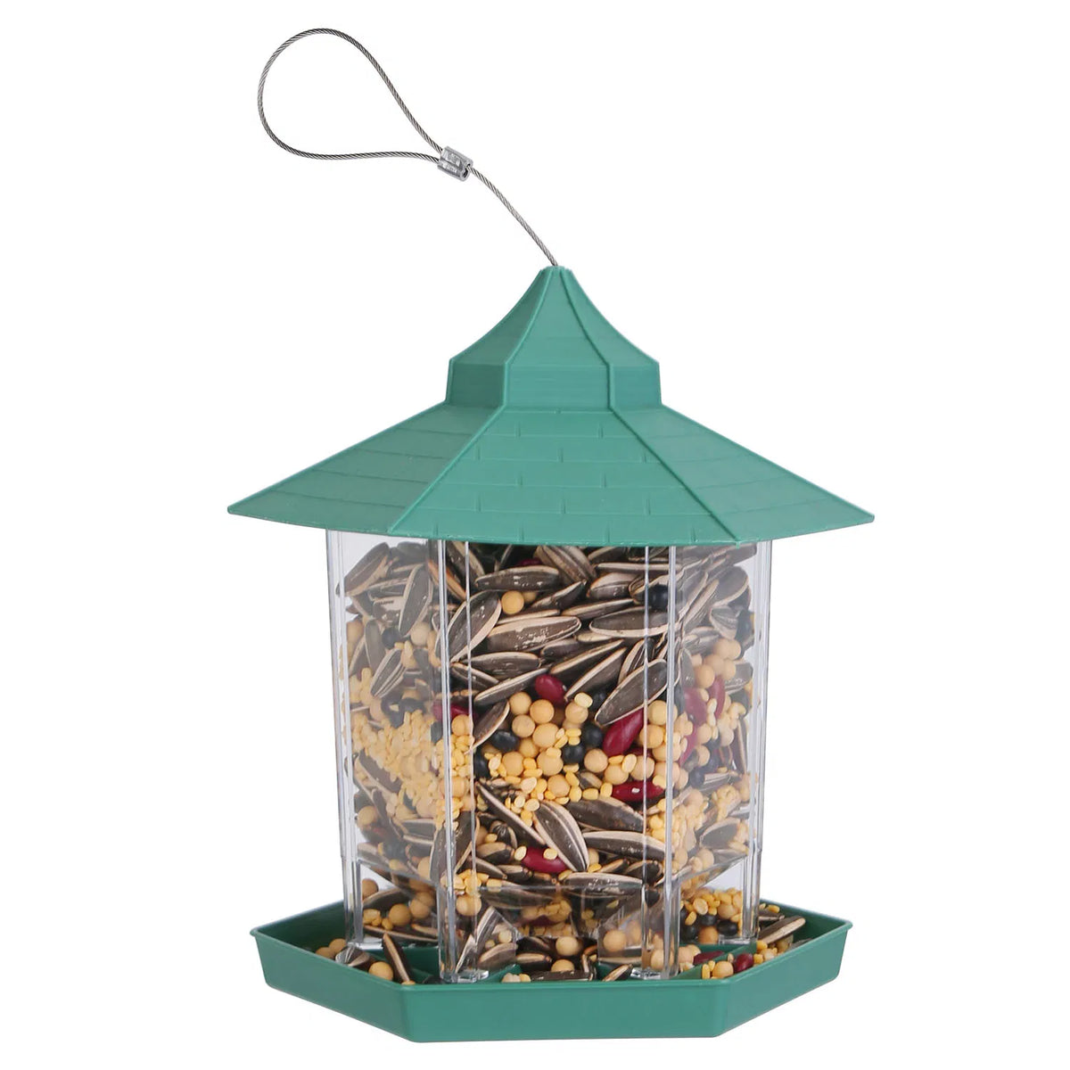 Hanging Gazebo Bird Feeder with 6 Feeding Ports