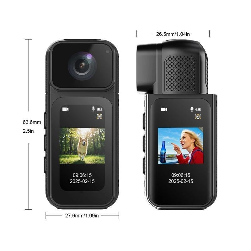 Mini Action Camera, 180 Degree Rotating Lens