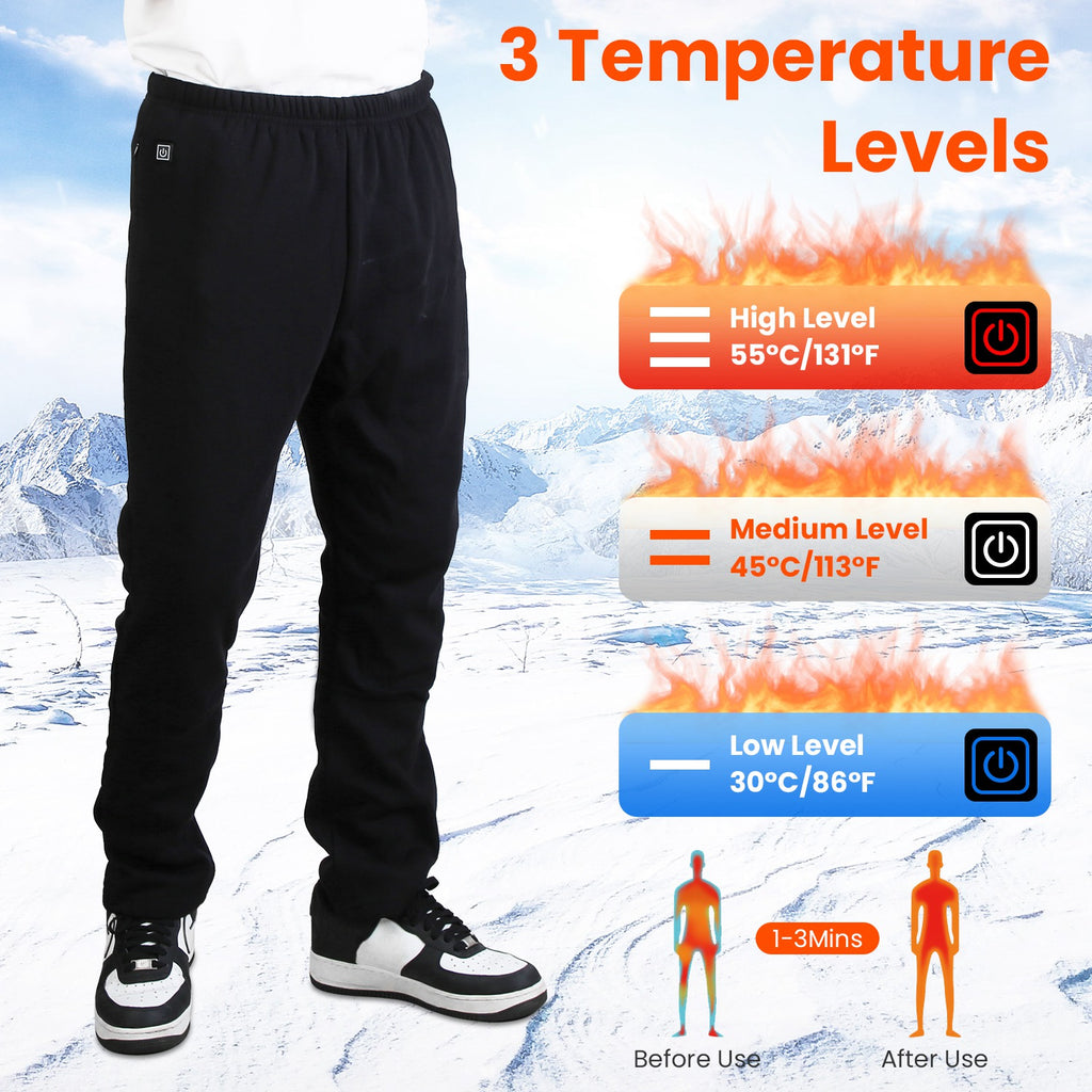 Heated Pants with 12 Heating Zones, USB Powered