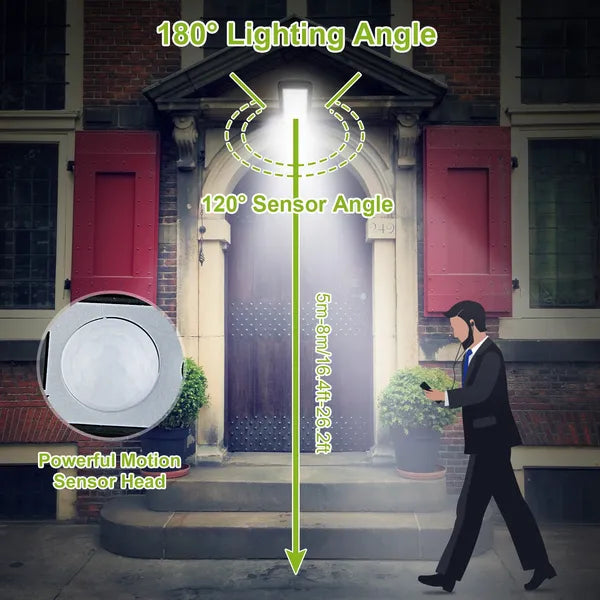 Solar Motion Wall Lights, 100 LED (2-Pack)