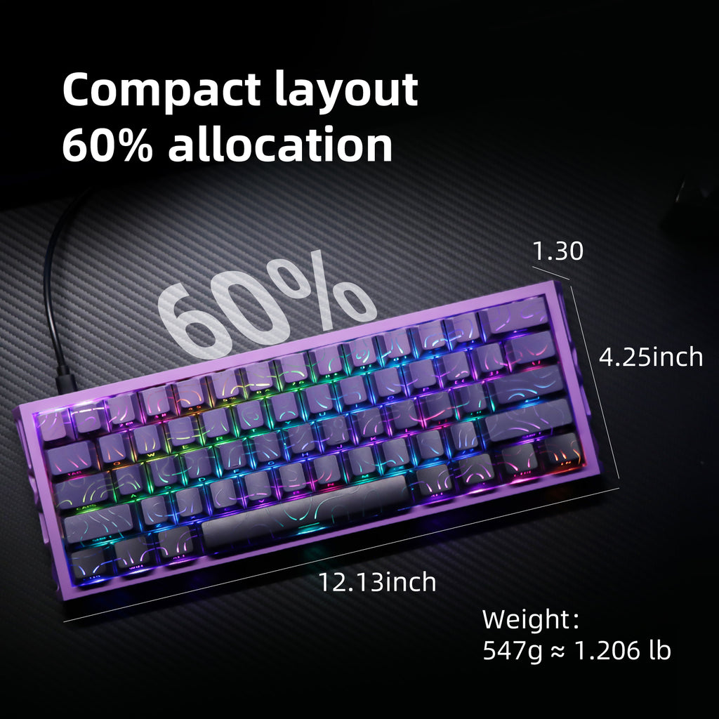 NJ61 Hollow Mechanical Keyboard, 61-Key