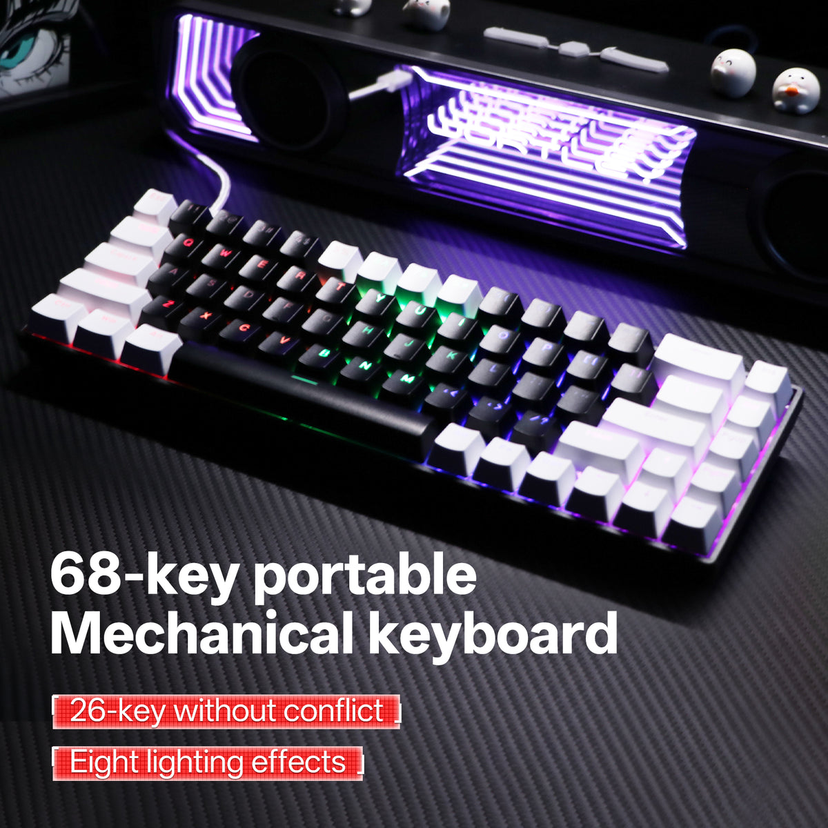 KL61 Mechanical Keyboard, 61-Key Compact