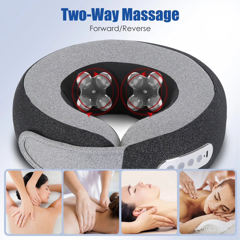 Shiatsu Neck Massage Pillow with Heat and 3 Speeds