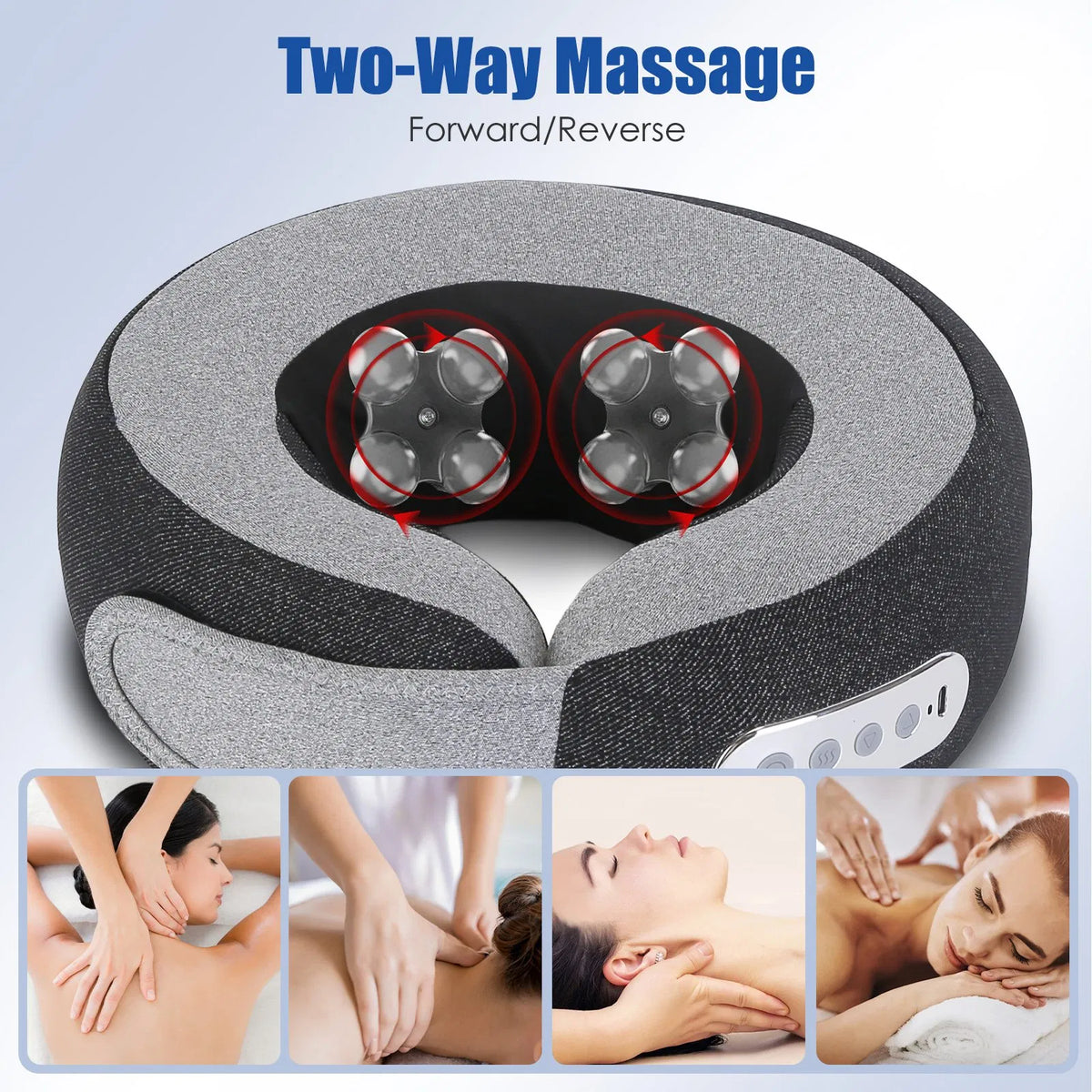 Shiatsu Neck Massage Pillow with Heat and 3 Speeds