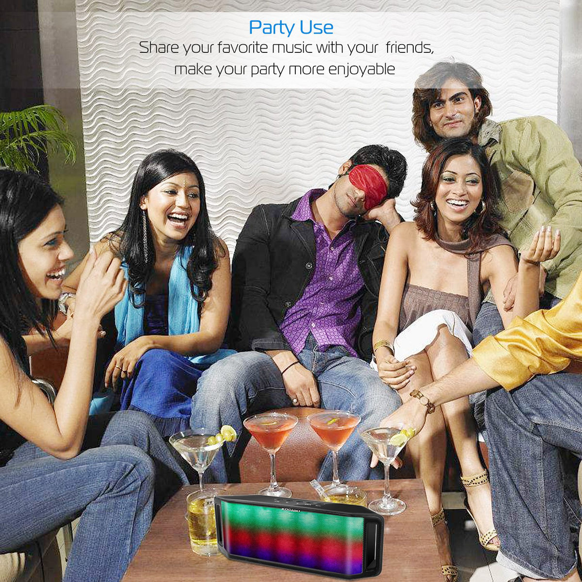 LED Multicolor Wireless Speaker, Hands-Free