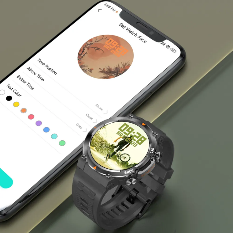 Men's AMOLED Smartwatch, 1.43in Big Screen Bluetooth Calling