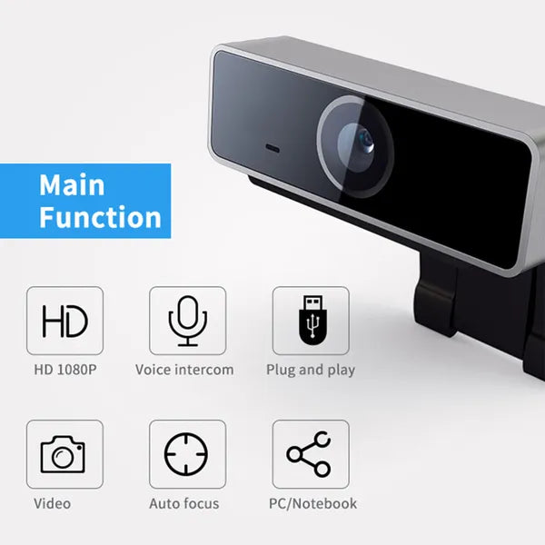 FHD 1080P USB Webcam, Auto Focus