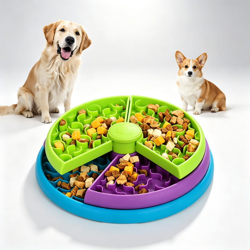 3-in-1 Rotating Dog Puzzle Feeder