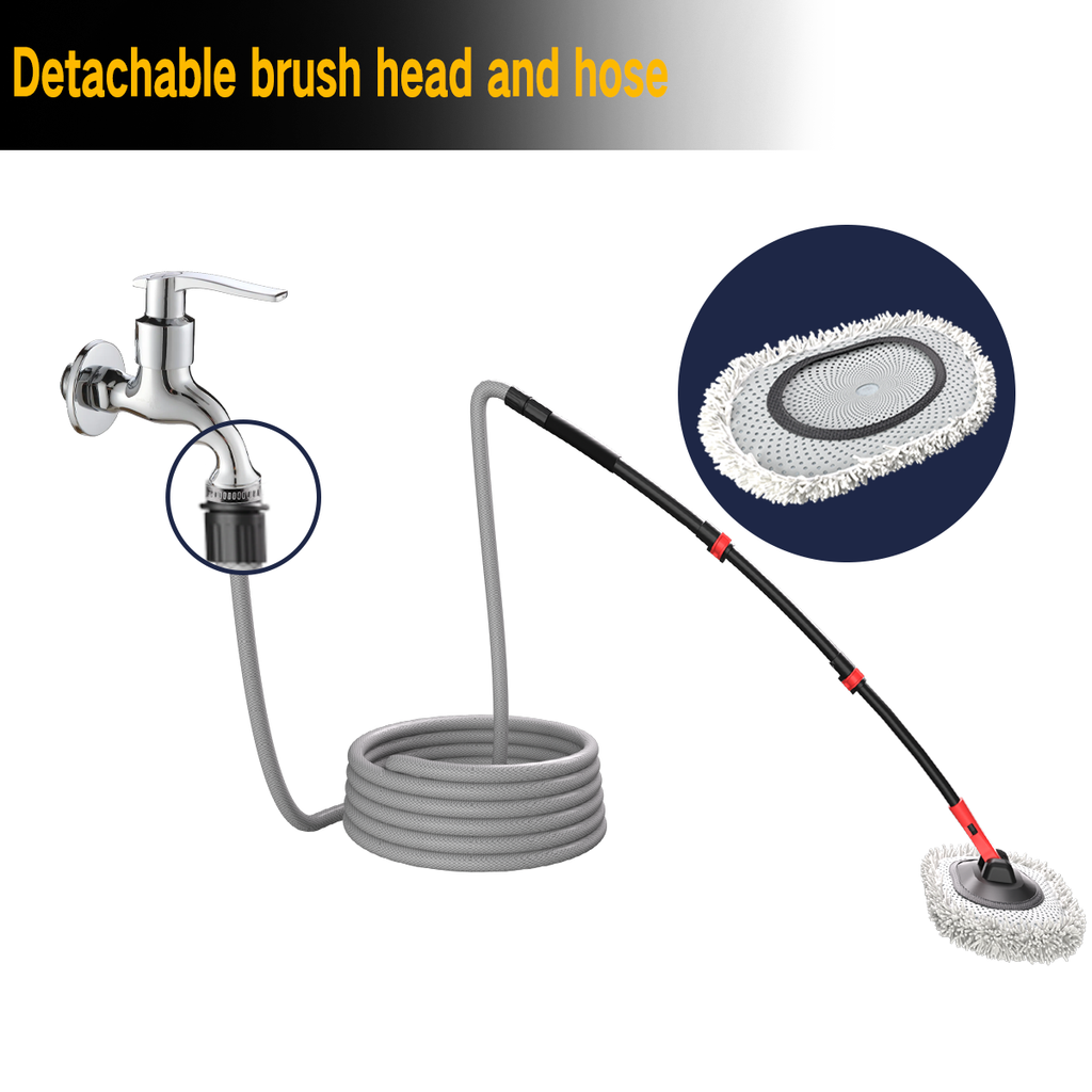 Hose-Fed Car Wash Mop, Extends to 41 Inches
