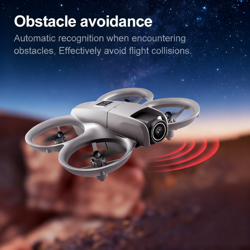 Foldable Mini Drone with Dual 480p Cameras