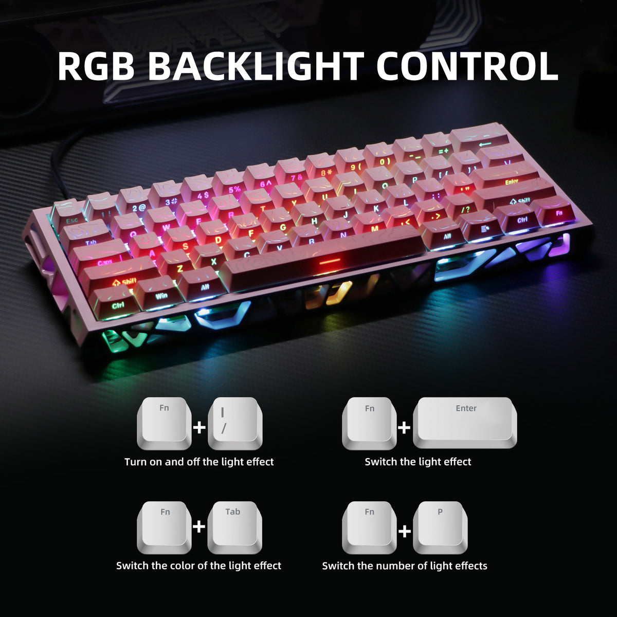 NC61 Magnetic-Switch Mechanical Keyboard, 61-Key