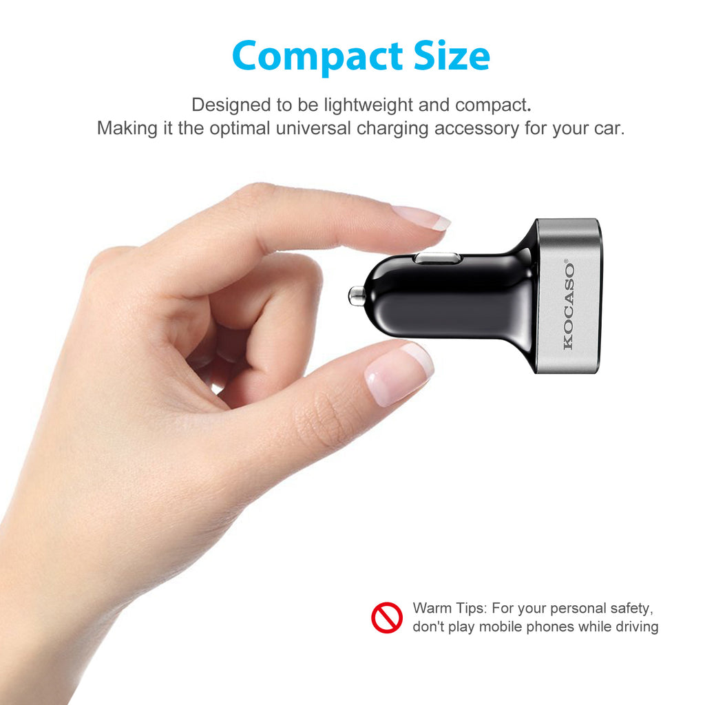 30W 3-Port USB Car Charger