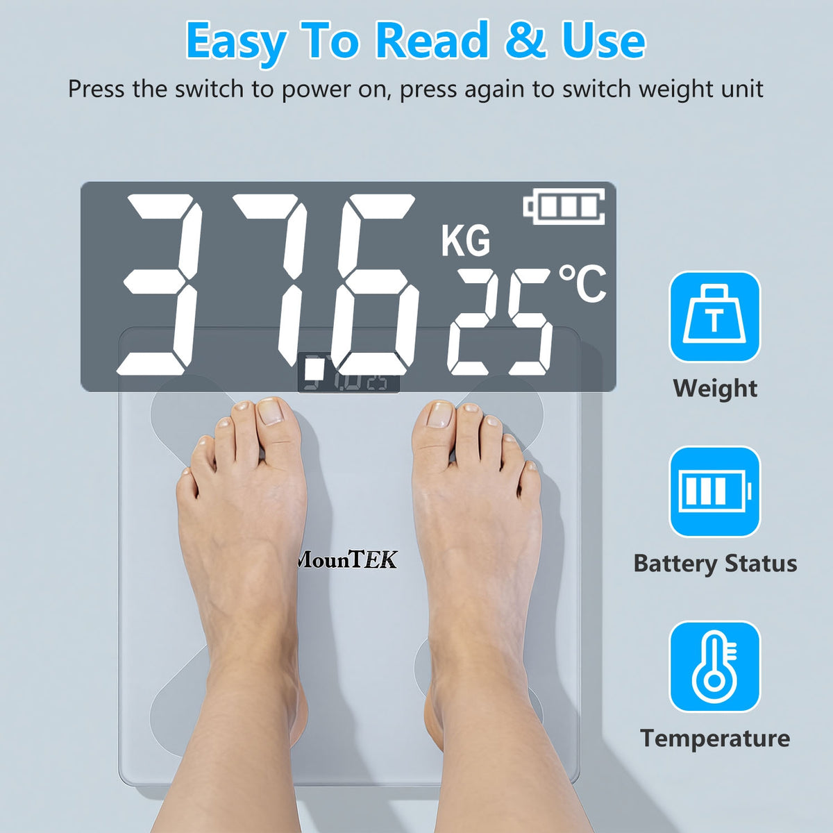 Smart Body Scale, Bluetooth BMI Tracking