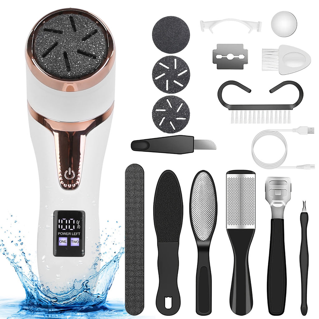Electric Callus Remover with Vacuum, 17-Piece Kit