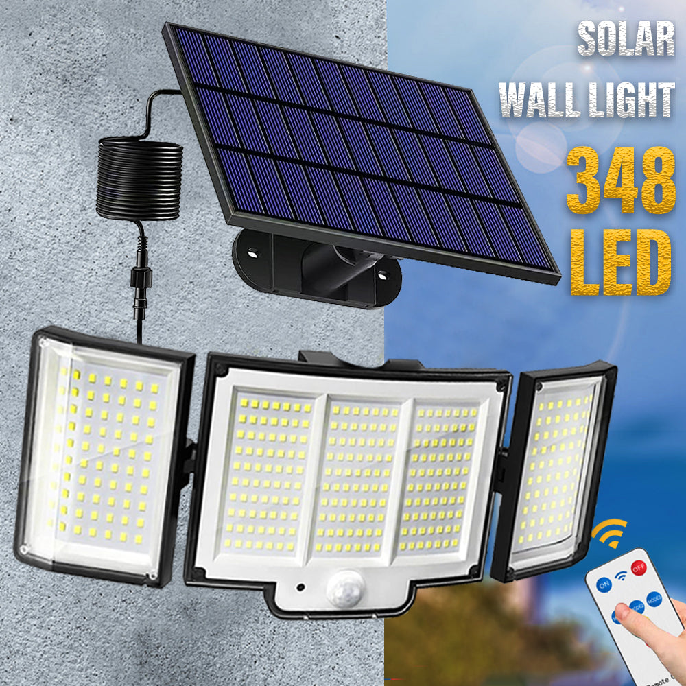 348-LED Solar Motion Sensor Light with Remote