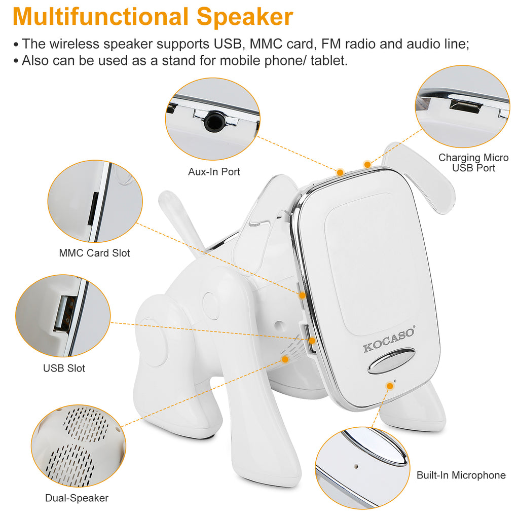 Puppy Dog Wireless Speaker, Mini Portable