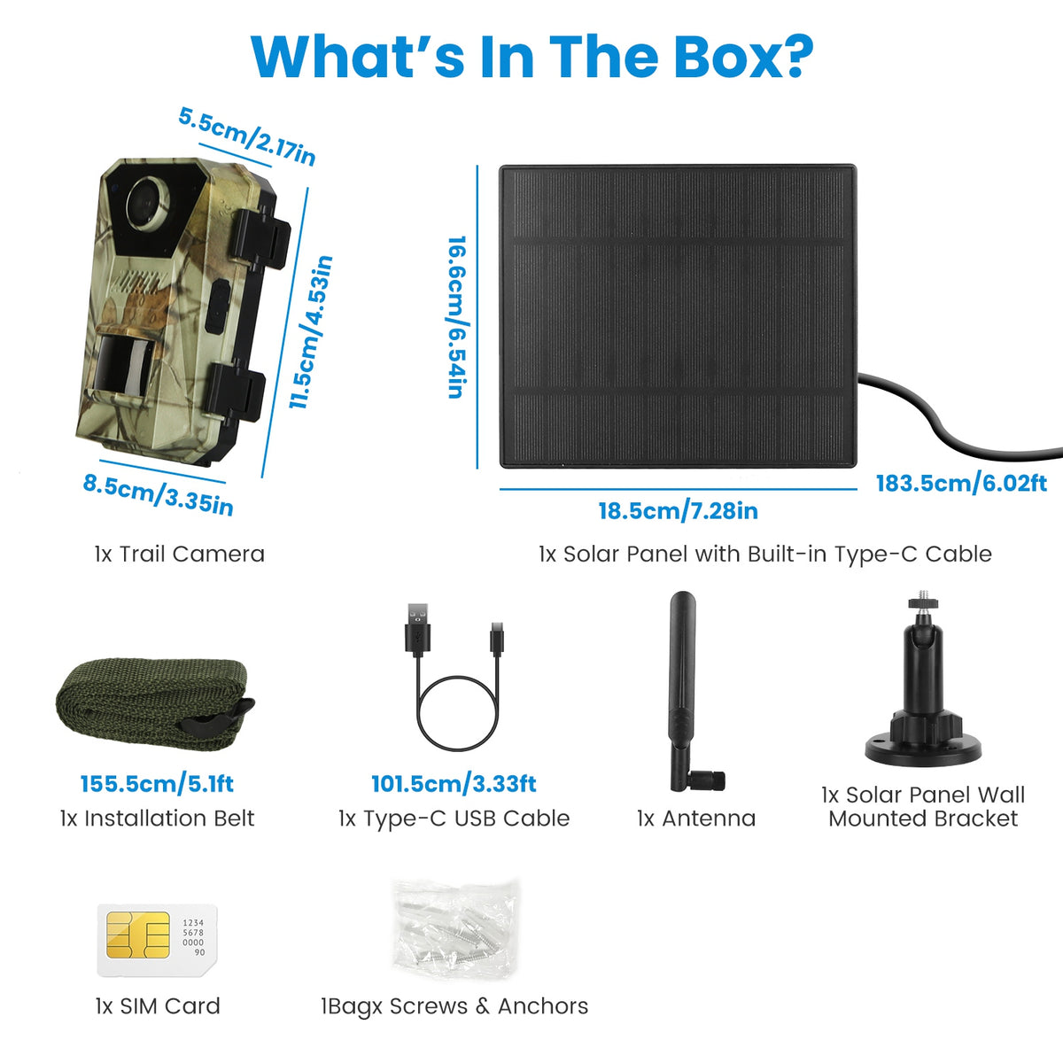 4G 4K Solar Trail Camera, Wildlife Outdoor