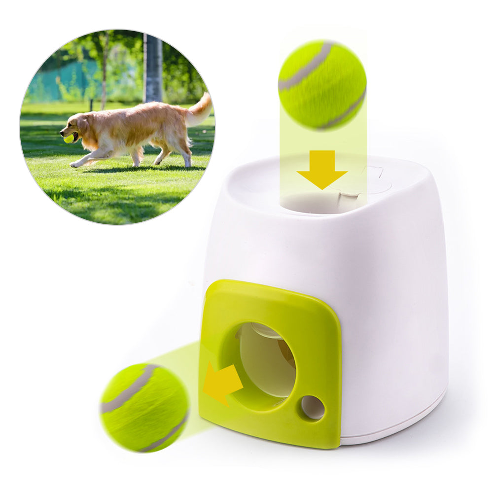 Dog Treat Reward Machine with Tennis Ball