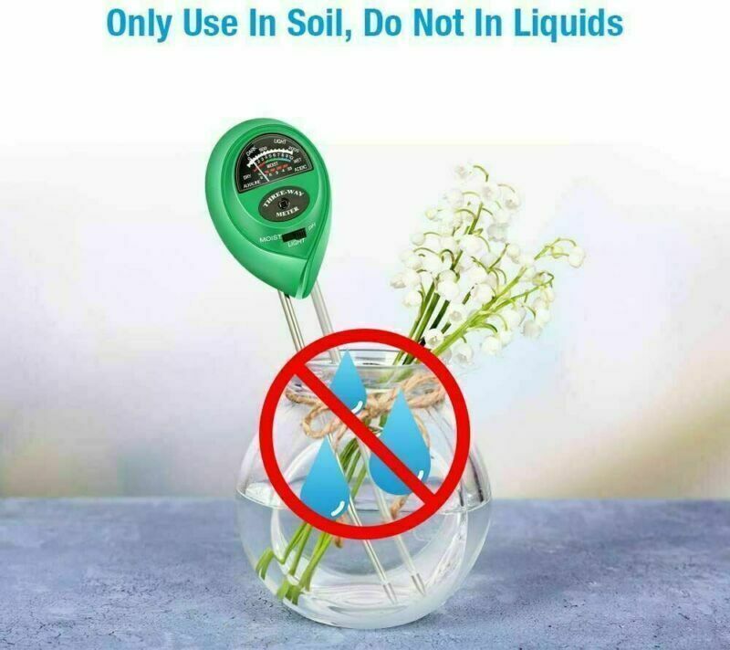 3-in-1 Soil Meter for Moisture, pH and Light
