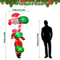 8 ft Inflatable Climbing Santa Window Decoration with LEDs