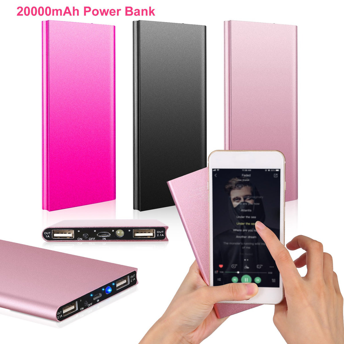 20000mAh Ultra-Thin Power Bank