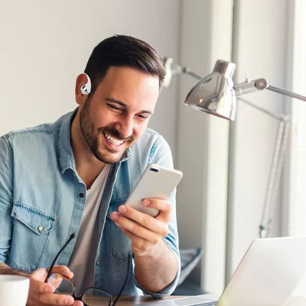 Open-Ear Wireless Earbuds with LED Charging Case