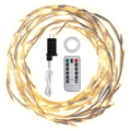Lighted Birch Flower Wreath with Timer