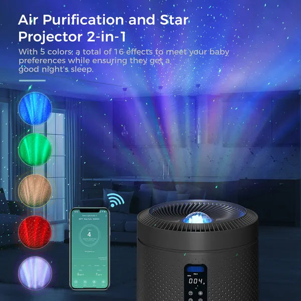Smart Air Purifier and Star Projector with WiFi Control