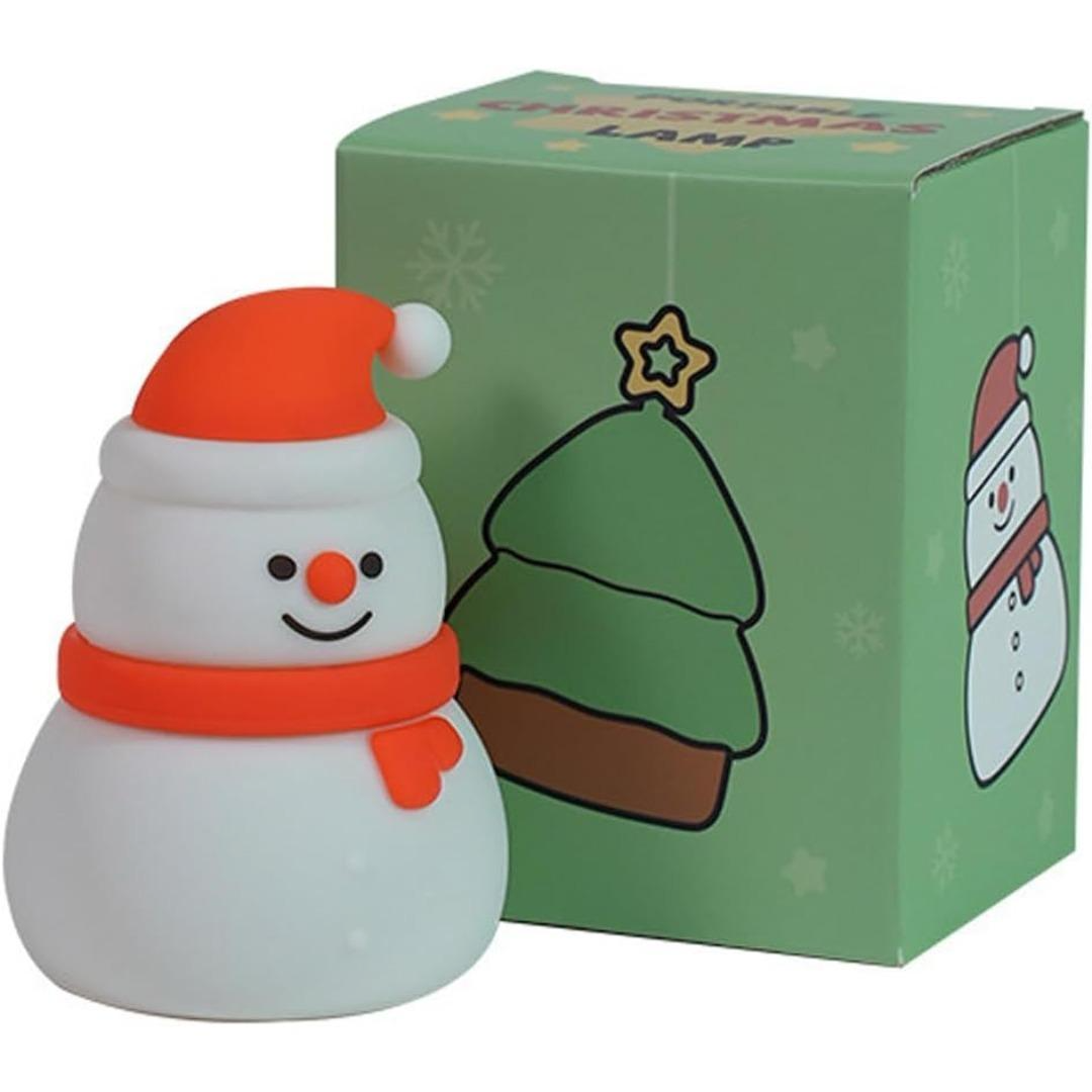 Snowman Silicone Night Light, Rechargeable and Dimmable