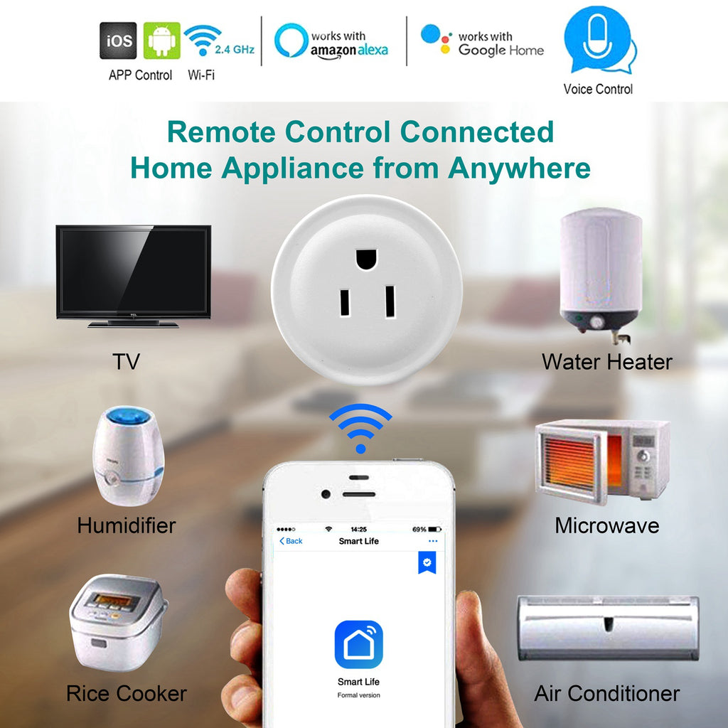 WiFi Smart Plug, App & Voice Control