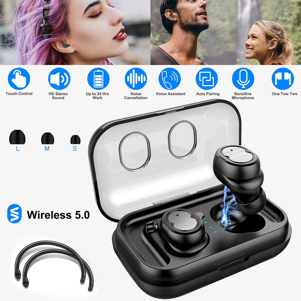 TWS 5.0 Earbuds, IPX4 Touch In-Ear