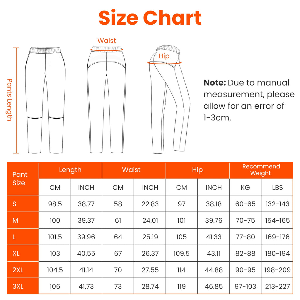 Heated Pants with 12 Heating Zones, USB Powered
