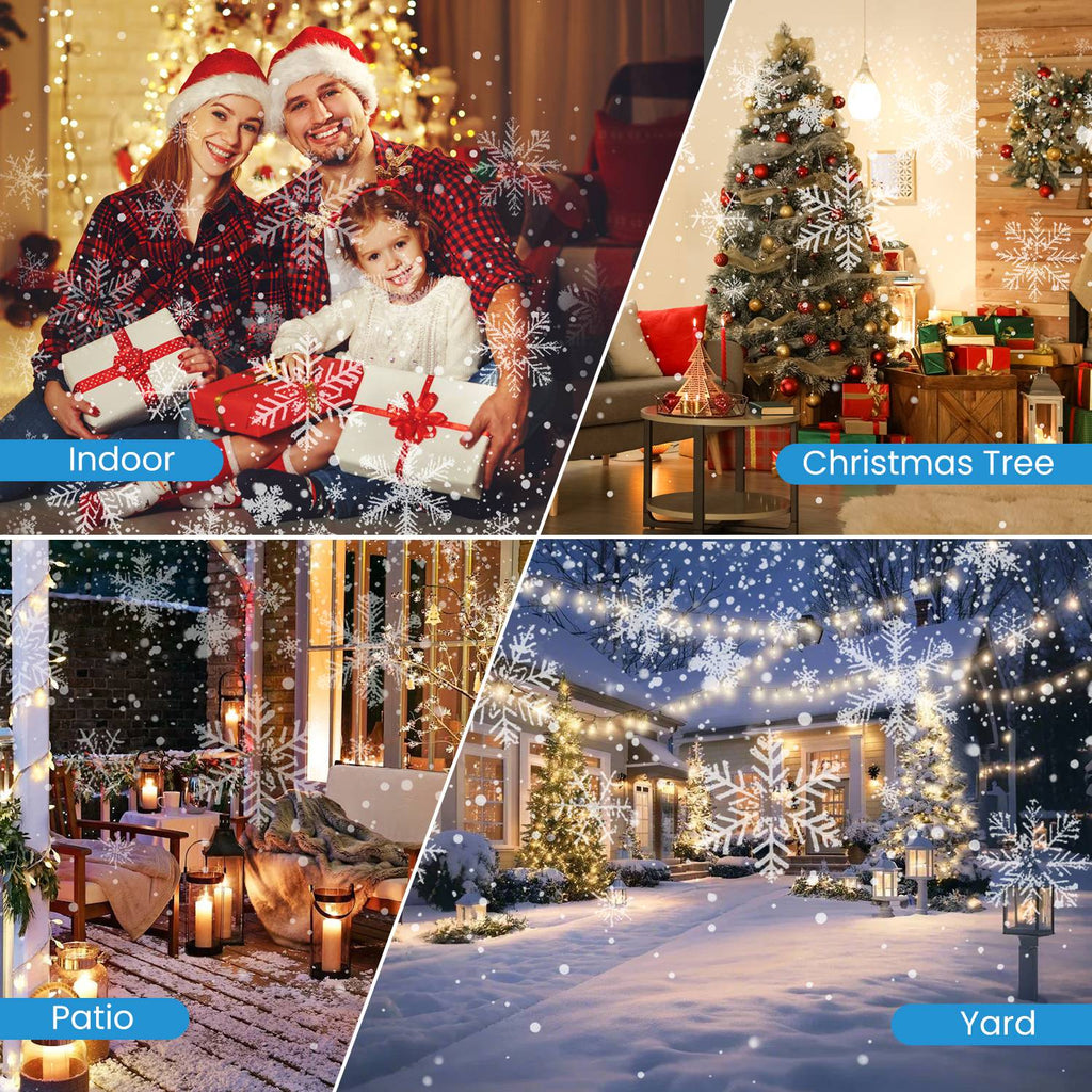 Dual-Head Snowflake Christmas Projector Light