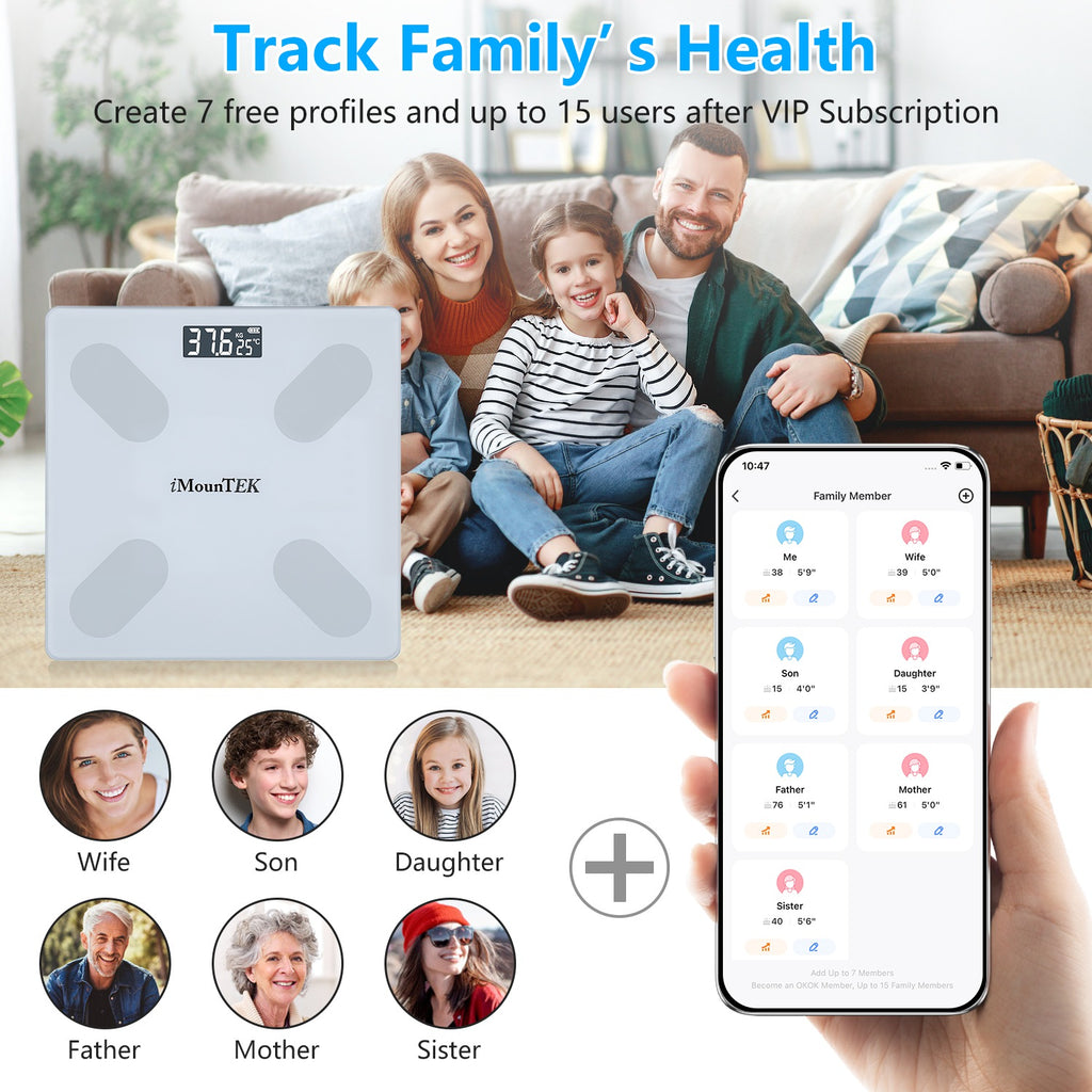 Smart Body Scale, Bluetooth BMI Tracking