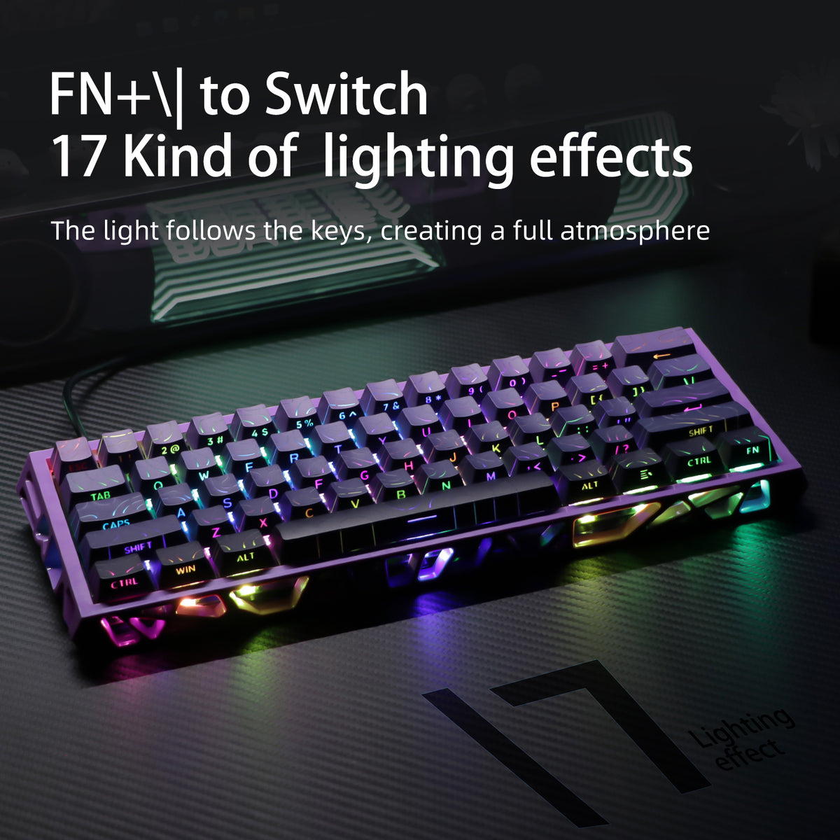 NC61 Magnetic-Switch Mechanical Keyboard, 61-Key